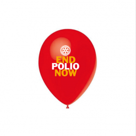 Ballon End Polio Now - 100% latex = 100% biodégradable  Pack de 100 pièces EN STOCK ! disponible sous quelques jours.